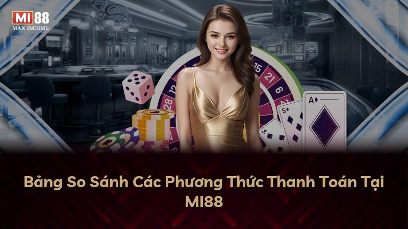 Bảng So Sánh Các Phương Thức Thanh Toán Tại MI88