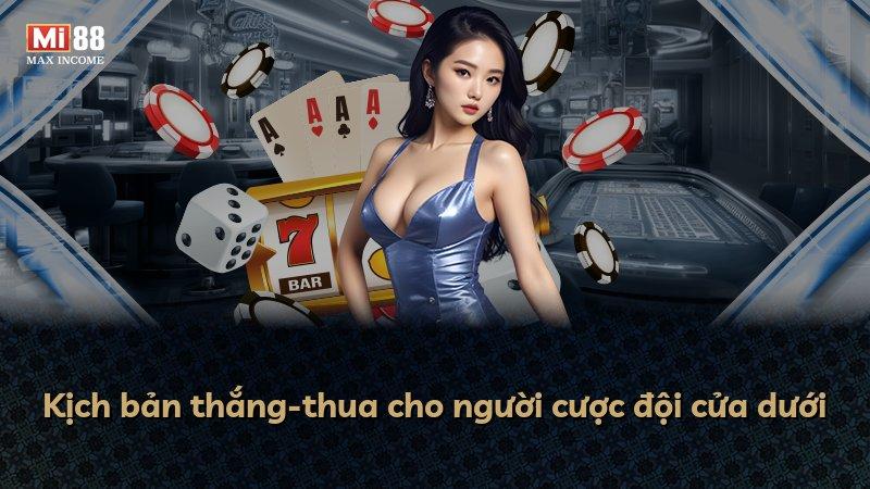 Kịch bản thắng-thua cho người cược đội cửa dưới